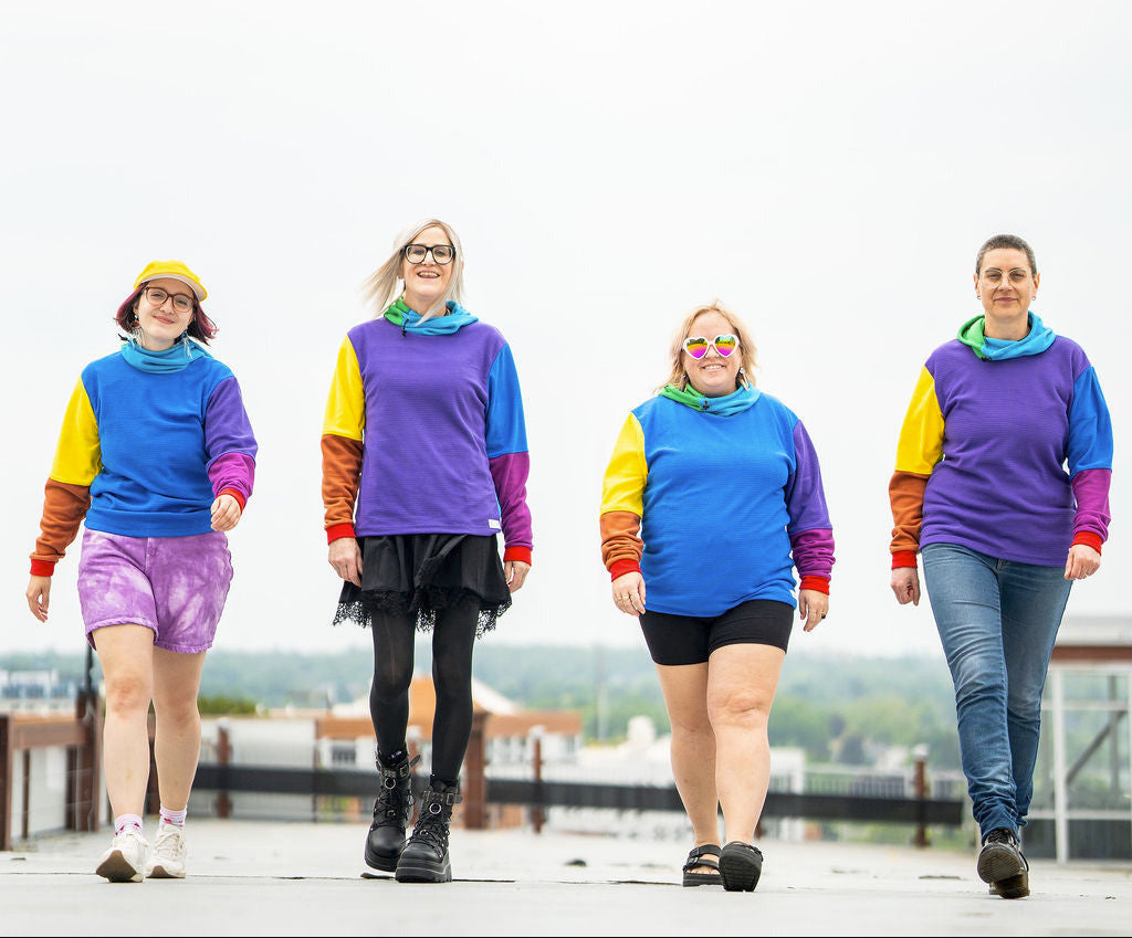 Rainbow Microgrid Hoodies