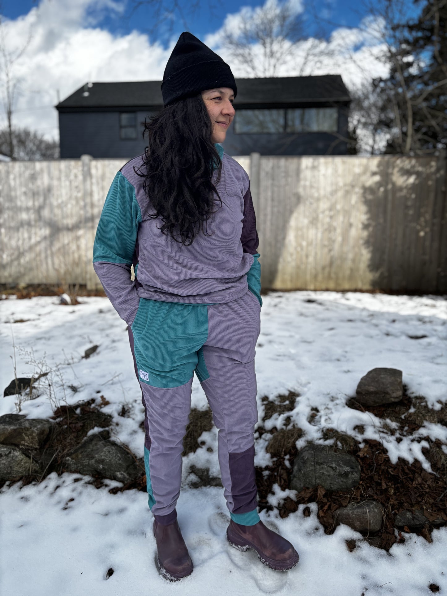 Microline: Teal, Eggplant, and Lilac Joggers