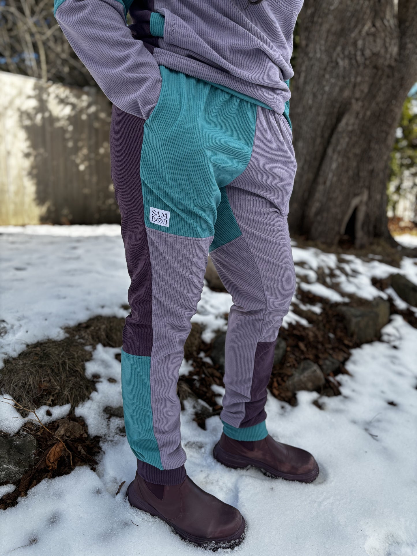 Microline: Teal, Eggplant, and Lilac Joggers