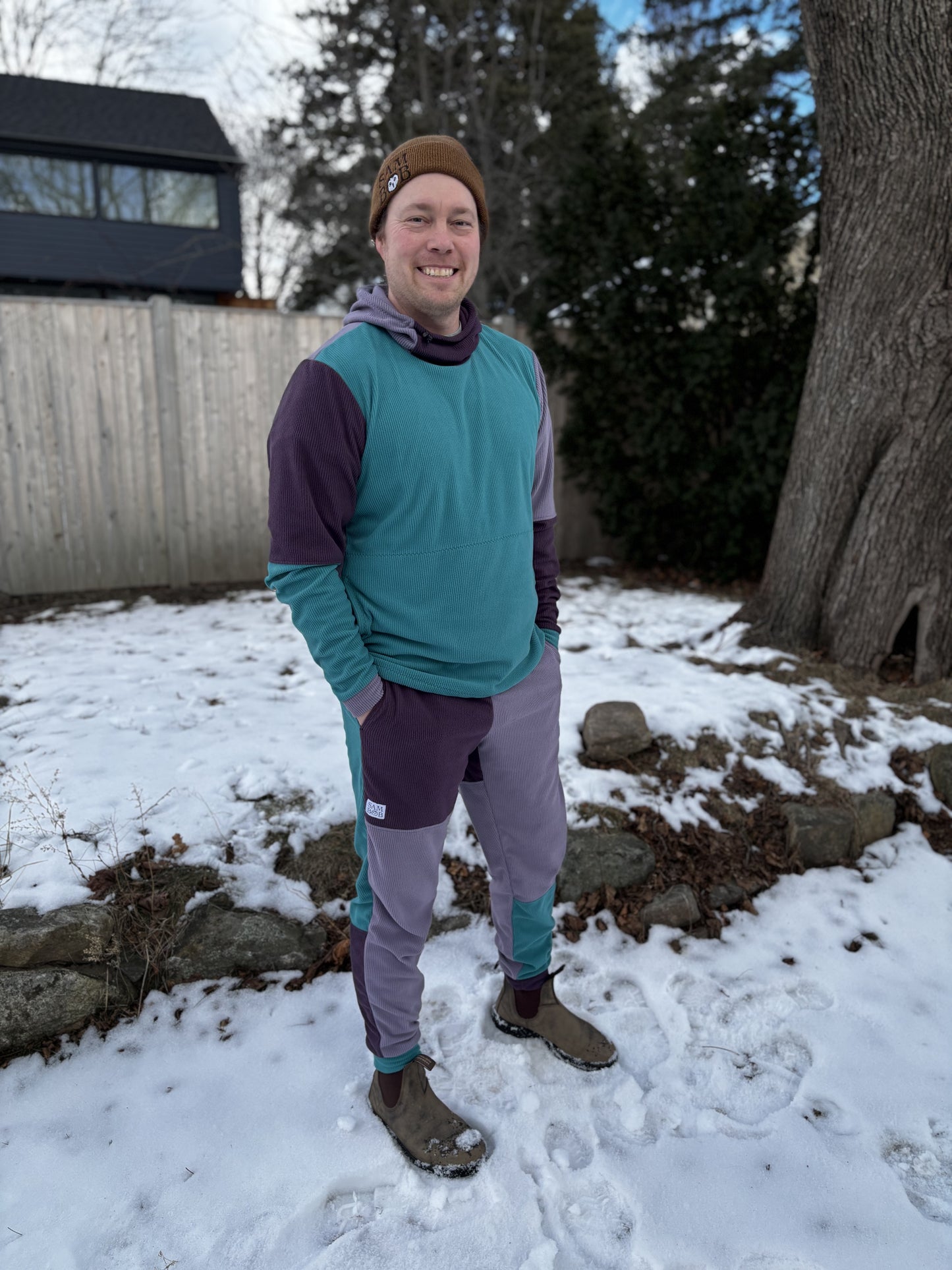 Microline: Teal, Eggplant, and Lilac Joggers