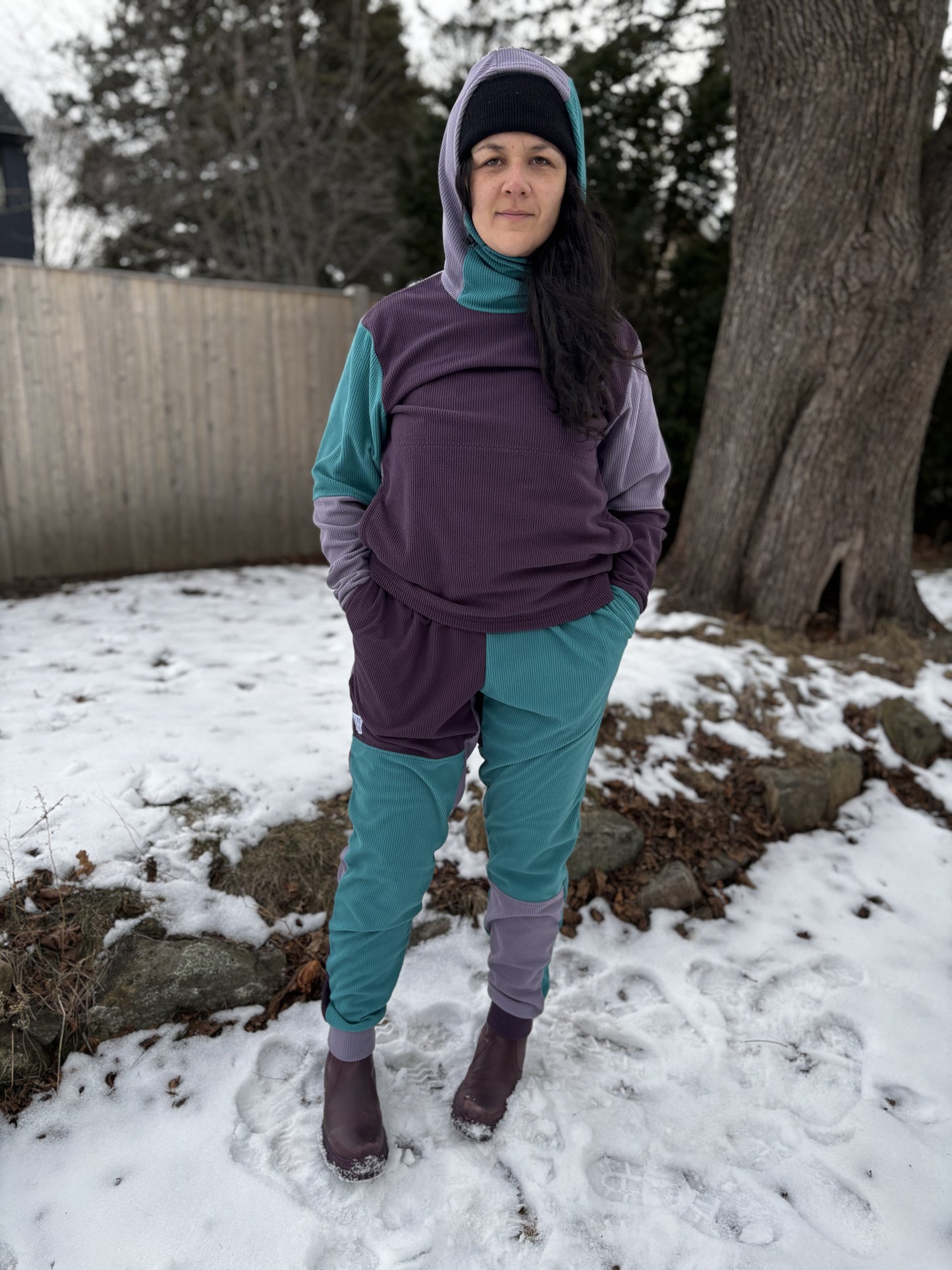 Microline: Teal, Eggplant, and Lilac Joggers