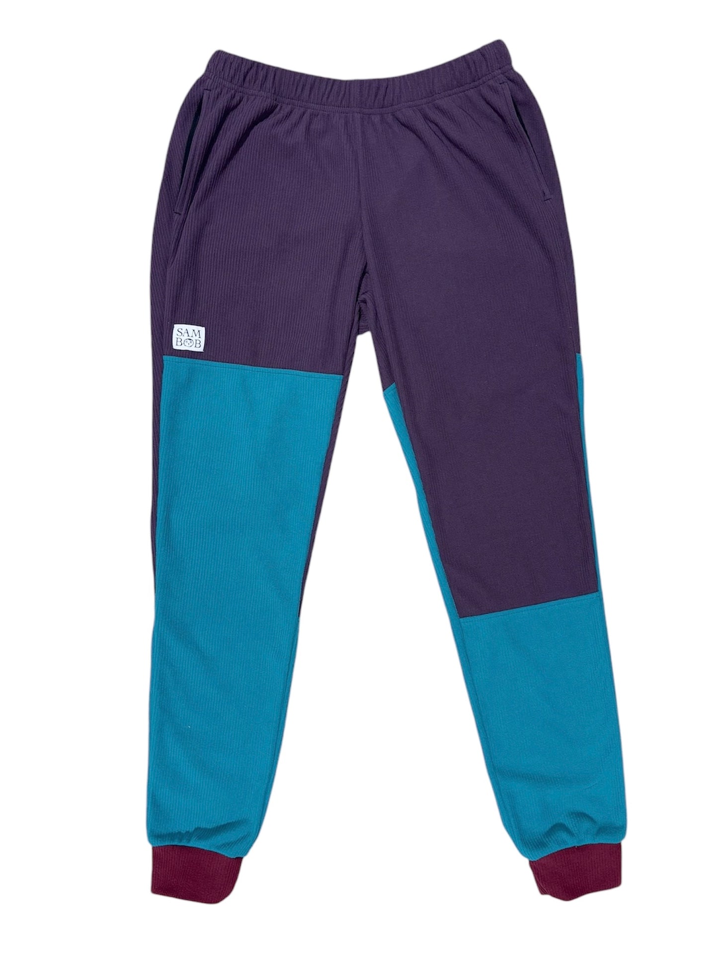 Microline: Eggplant, Teal, and Garnet Joggers