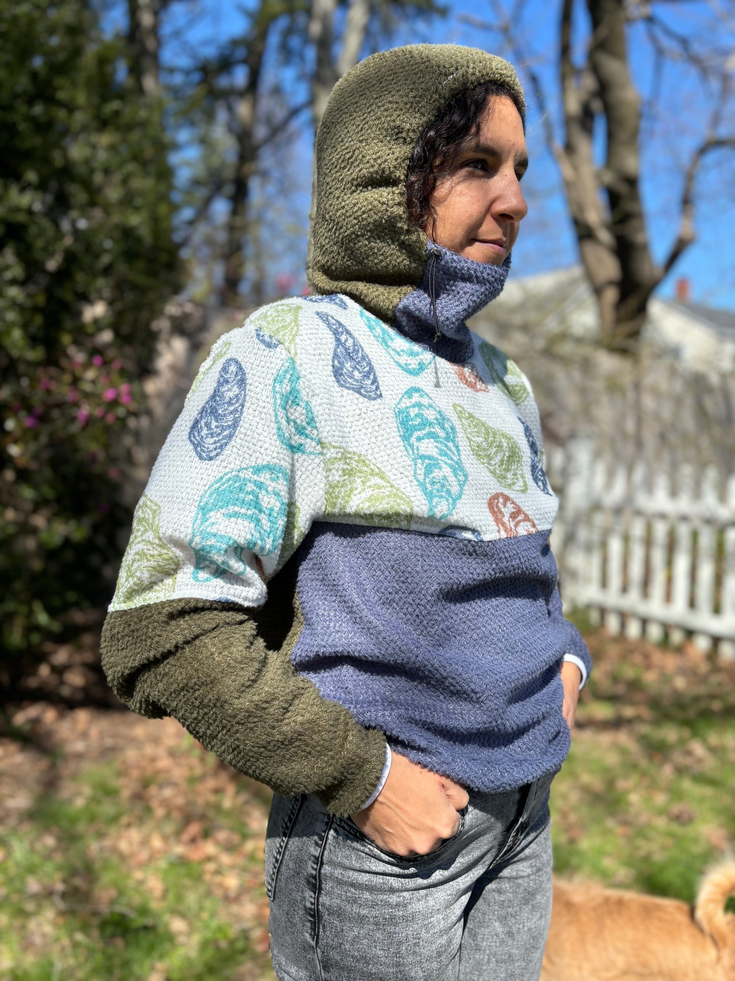 Alpha Artist Series #1: Color Blocked Oyster Print Hoodie