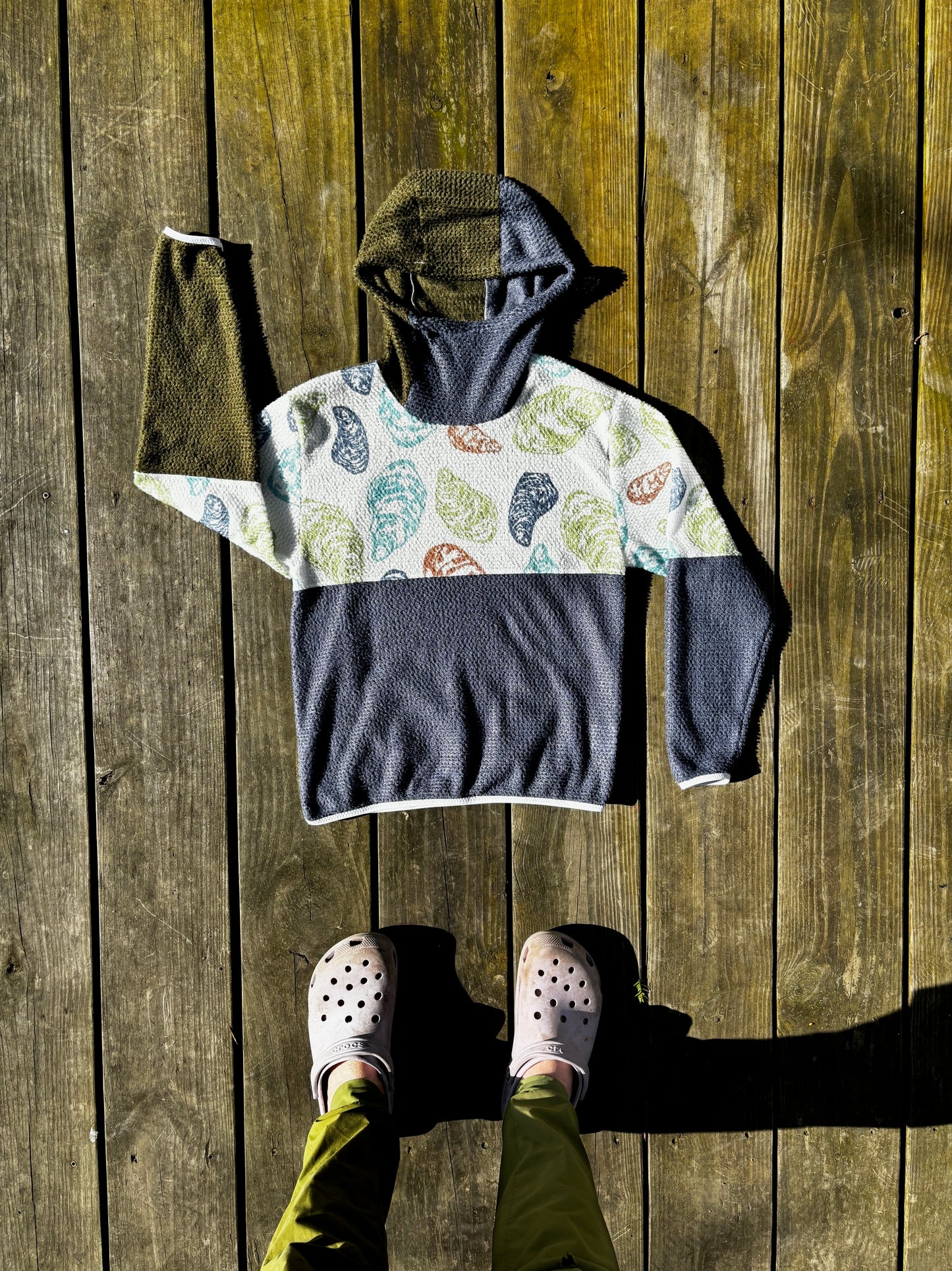 Alpha Artist Series #1: Color Blocked Oyster Print Hoodie